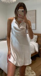Canton Walker Champagne Satin Silk Dress Photo 0