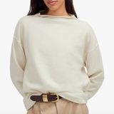 Madewell Sweatshirt Long-Sleeve Funnel-Neck Parchment Relaxed Size XS Photo 0
