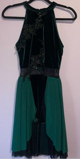 Weissman Dance Costume Velvet Leotard Dress Women M Mesh Skirt Performance Arts Photo 0