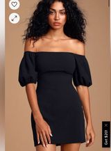 Lulus black off the shoulder dress Photo 0