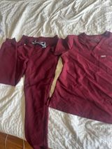 Maroon FIGS Scrub Set Jogger Photo 0