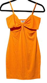 Princess Polly Mini Dress Orange Cut Out‎ Ribbed Knit US 4 NWT Marissa Photo 0