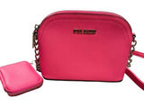 Steve Madden Bmaggie Crossbody Bag Hot Pink Dome Purse Chain Strap AirPod Case Photo 0