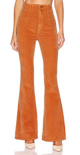 We The Free Jayde Cord Flare in Cognac FREE PEOPLE high rise flare 26 70s fall Photo 0