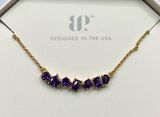 Bomb Party Necklace RBP8838 “Stunning Spotlight” Cubic Zirconia on Gold NWT Photo 0