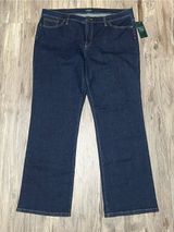NWT Lauren Ralph Lauren Classic Straight Stretch Jeans Size 18 Dark Indigo Wash Photo 0
