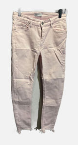 Zara Skinny Jeans Womens‎ 4 Pink Raw Hem Premium Denim Collection Casual Slim Photo 0