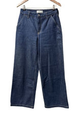 Abercrombie & Fitch High Rise Wide Leg Denim Jeans Blue Curve Love 27 LONG TALL Photo 0