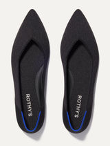 Rothy's The Point II Black Flats Pointed Toe In Love Insole Ballet Flats 6.5 Photo 0