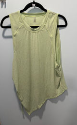 Free People Movement Muscle Tank Lime Green Medium Asymmetrical Athleisure Gym Photo 0