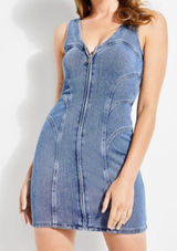 Guess Paneled Denim Bodycon Jeans Mini Dress Size XS Photo 0