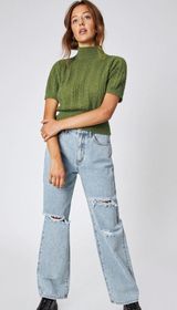 Cropped Cable Knit Sweater Vintage Photo 0