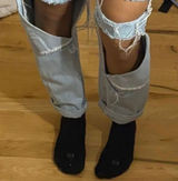 cute black socks Size 6.5 Photo 0