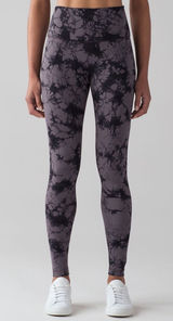 Lululemon Wunder Under Hi Rise Leggings 10 Shibori Magnum Black Tie Dye Photo 0