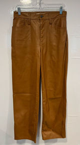 Madewell‎ the perfect vintage wide leg jean in a caramel pleather Photo 0