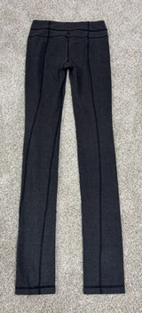 Lululemon Skinny Groove Pant Full-On Luon Yoga Leggings Size 2 Gray Photo 0