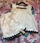 Midnight Sky Matching Set Linen Wave Tank & Shorts Photo 0