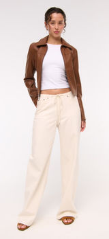Abercrombie and Fitch White Long Sleeve Top Photo 0