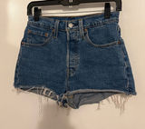 Levi’s High Rise Medium Wash Button Fly 501 Cut Off Shorts 26 Photo 0