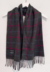 Christian Dior Scarf Plaid Windowpane Cashmaire Fringe Vintage Dark Academia Photo 0