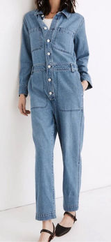 Madewell Light Blue Denim Relaxed Utility Coverall Jumpsuit in Glenroy Wash Photo 0