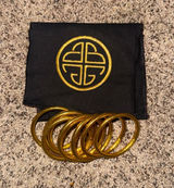 Budha Girl Bangles Gold All-Weather AWB Set of 9 Large Photo 0