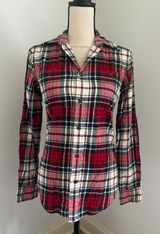Ralph Lauren Tartan Plaid Shirt sz 2 Suede Elbow Patches Equestrian Preppy Cabin Photo 0