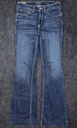 Ariat Ella Wide Leg Slim Trouser Dark Wash Blue Jeans 29 R 10032550 Photo 0