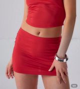 shein red mini skirt Photo 0