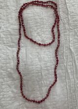 Long Beaded Red Necklace Photo 0