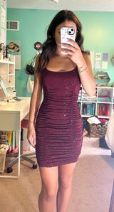 Maroon Glitter mini dress Windsor Photo 0