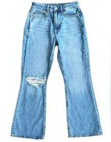 American Eagle Highest Rise 90s Flare Distressed‎ Size 6 SHORT Photo 0