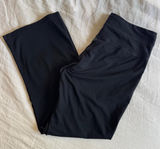 Vintage Y2K prAna Black Cropped Flare Yoga Pants Leggings L Low Rise 00s Photo 0