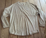 Victoria's Secret PINK Beige Velour Crewneck Sweatshirt Size M Photo 0