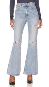 LEVIS 70s High Rise Flare Distressed‎ Denim You and I Wash Sz 25 Photo 0