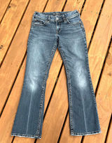 Silver Jeans Y2K Suki Surplus Low Rise Bootcut Thick Stitch Pockets Size 29 Photo 0