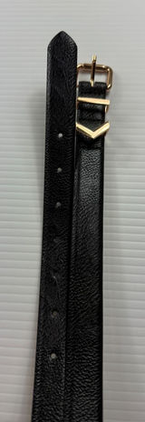 Vince‎ Camuto Black Skinny Belt rose Gold V Buckle VB402877 Large Womens Photo 0