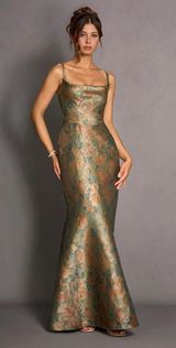 Calantha Vintage Teal Maxi Dress Photo 0