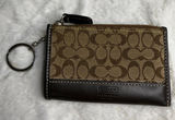Y2K Coach Vintage Brown Signature Card Holder Photo 0