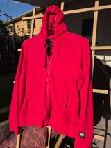 DKNY Sport Small Pink Sprint Mesh Relaxed Full-Zip Hoodie Top Photo 0