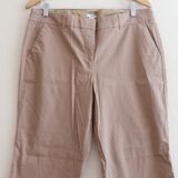 J.Crew Chino Pants Womens 14S Tan Brown Straight Leg‎ Stretch Cotton Style 22861 Photo 0
