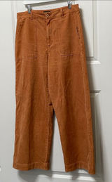 Princess Highway Rustic Orange Corduroy High Waisted Wide Leg Pants 14 Photo 0