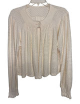 Vintage 1940s Munsingwear Cream Chenille Bed Jacket M/L Boudoir Cardigan Photo 0