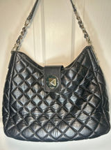 Kate Spade Gold Coast‎ Janica Black Quilted Leather Chain Hobo Shoulder Bag Photo 0