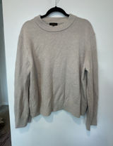 Quince 100% Mongolian Cashmere Crewneck Pullover Sweater Beige Size L Photo 0