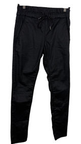 Flog Shely Pants Womens 25 Black Grid Drawstring Waist Pockets Made in Israel Photo 0