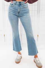 Daze Denim Vintage SoHo High Rise Ankle Flare Photo 0