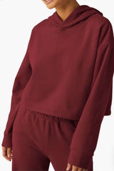 NWT Beyond Yoga‎ Happiness Cropped Hoodie in California Merlot Size Small Photo 0