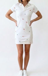 Polo Ralph Lauren Womens Polo Dress White‎ XS Mesh Mini Flower Embroidered $148 Photo 0