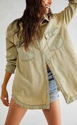 We the Free Westward Bound Shirt Bleached And Tinted Size‎ XL Free People Rust Photo 0